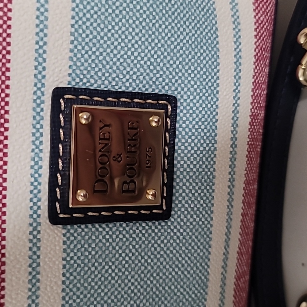 Dooney & Bourke Striped Satchel - Picture 2 of 13